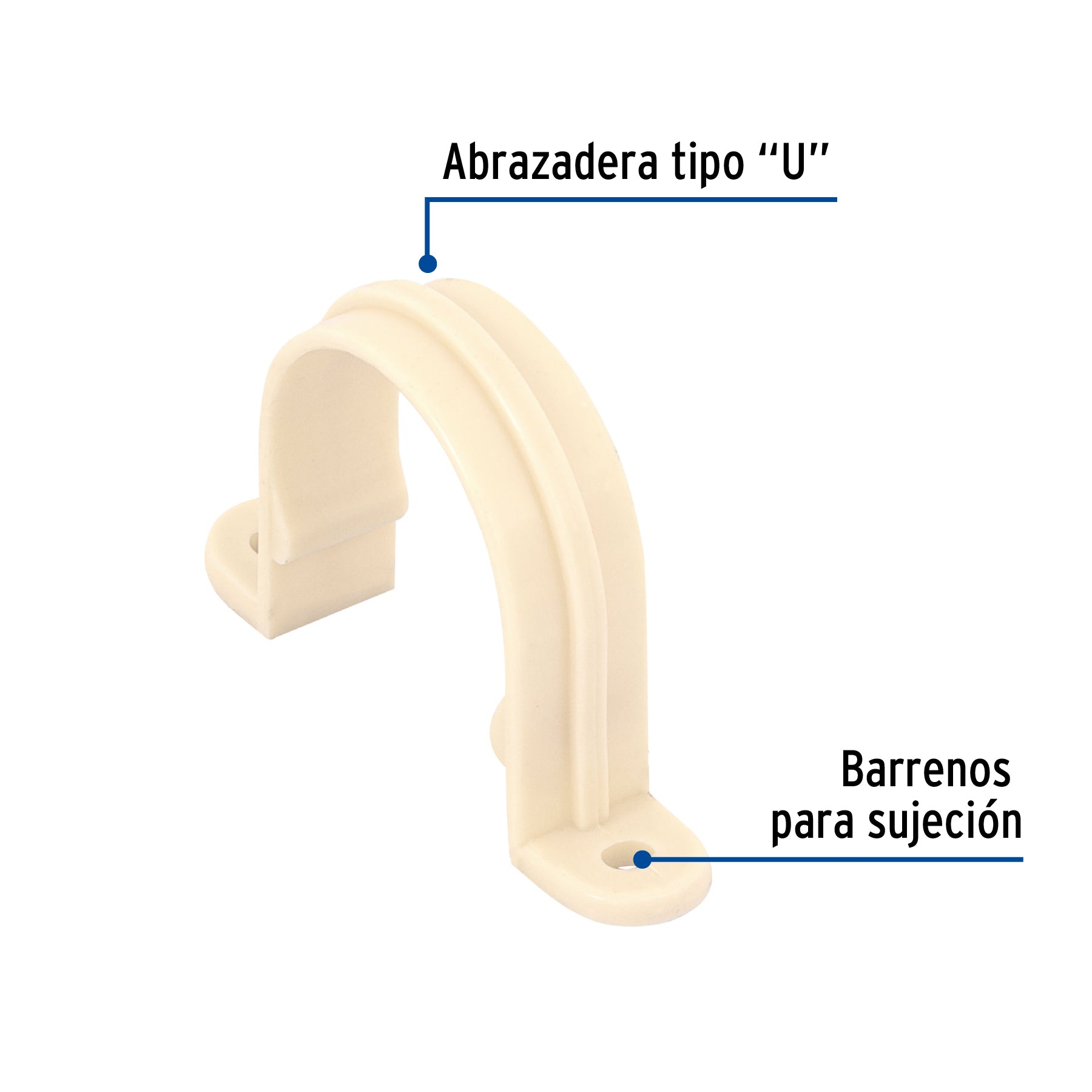 Abrazadera tipo 'U' de CPVC de 1', Foset CPVC-403 48919 MM00