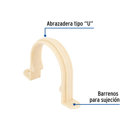 Abrazadera tipo 'U' de CPVC de 2', Foset CPVC-406 48963 MM00