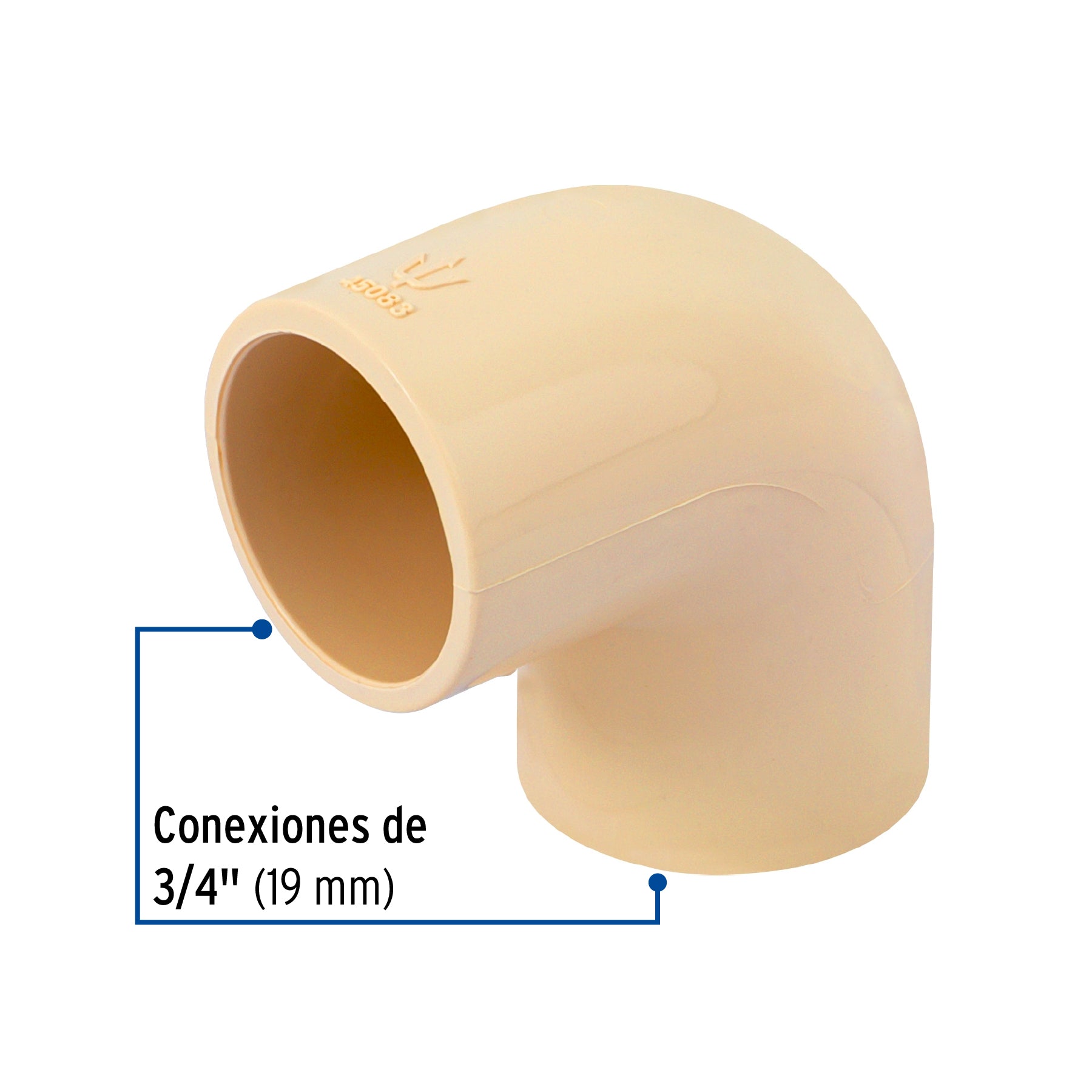 Codo 90° de CPVC de 3/4', Foset CPVC-562 45083 MM00