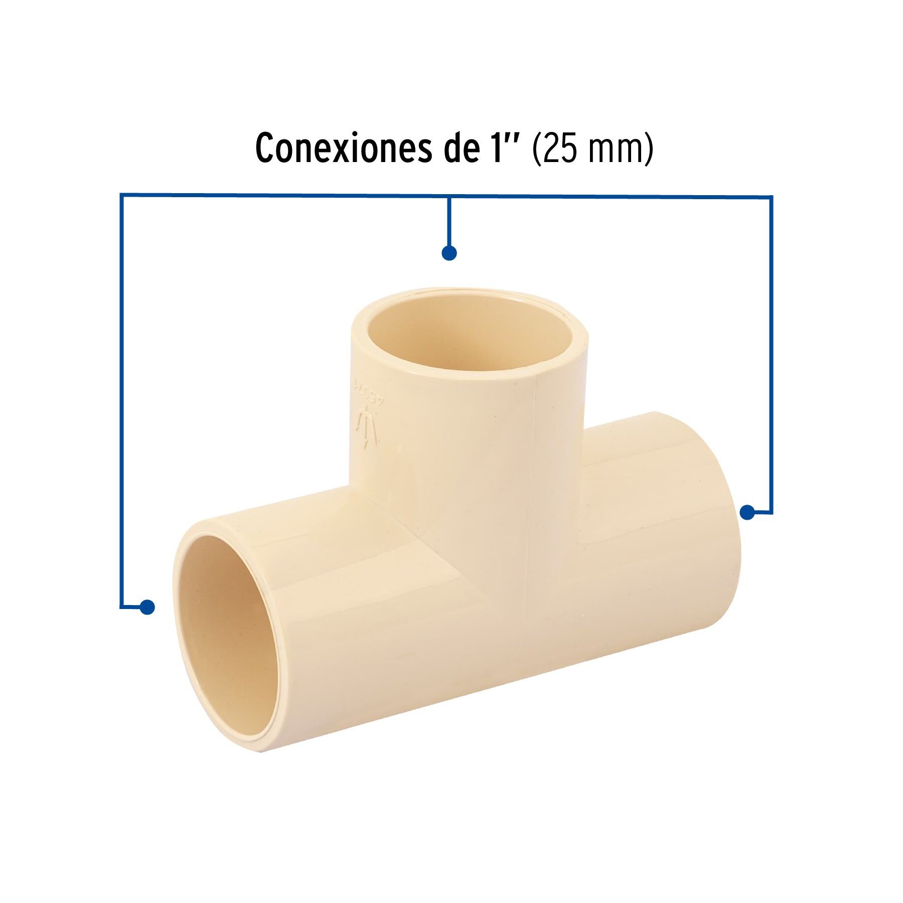 Tee sencilla de CPVC 1', Foset CPVC-763 45071 MM00