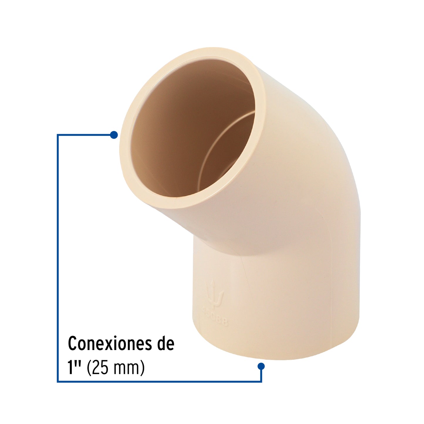 Codo 45° de CPVC de 1', Foset CPVC-863 45088 MM00