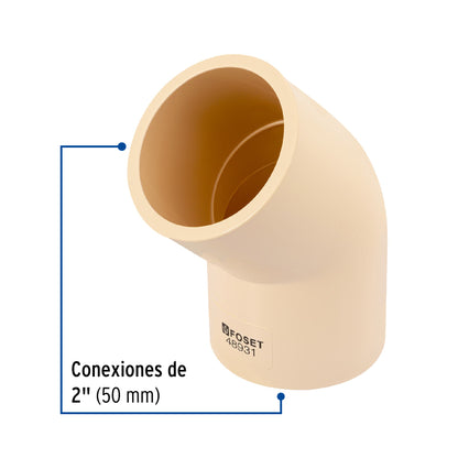 Codo 45° CPVC de 2', Foset CPVC-866 48931 MM00