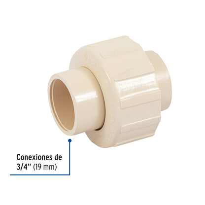 Tuerca unión lisa de CPVC 3/4', Foset CPVC-972 45056 MM00