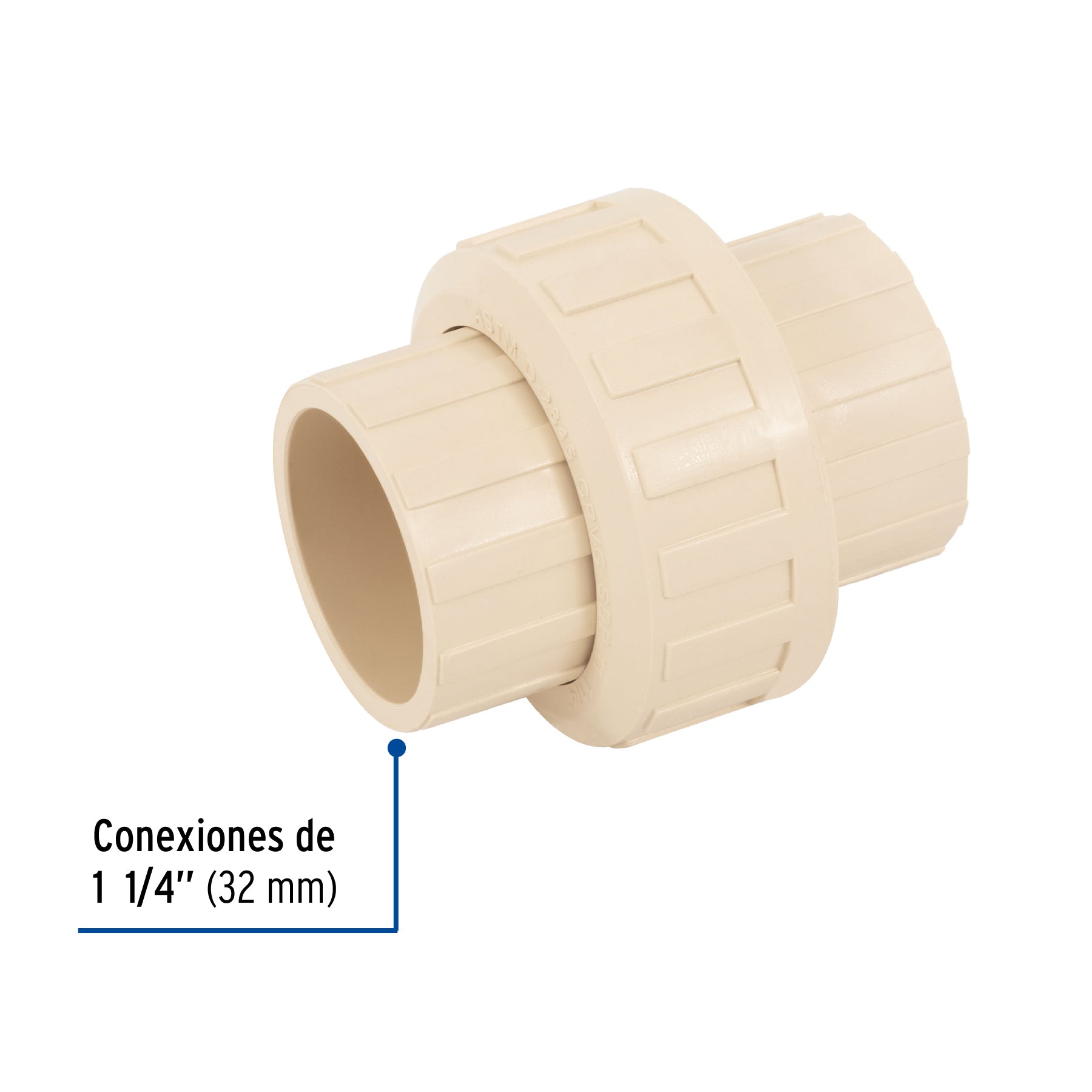 Tuerca unión lisa de CPVC 1-1/4', Foset CPVC-974 48950 MM00