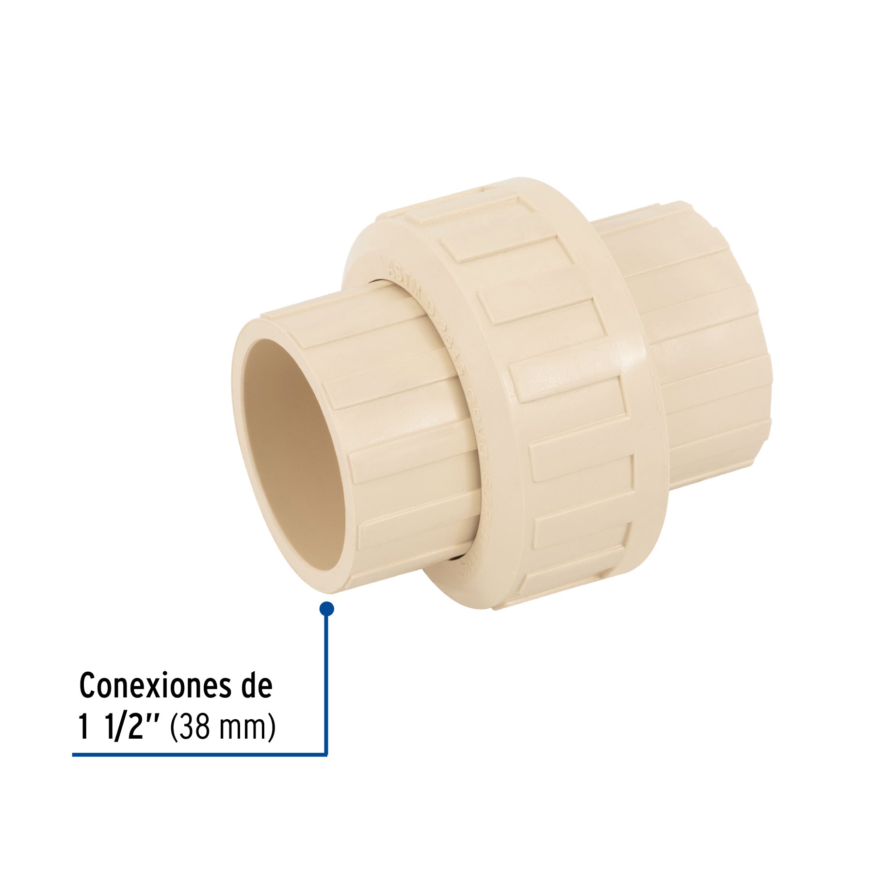 Tuerca unión lisa de CPVC 1-1/2', Foset CPVC-975 48951 MM00