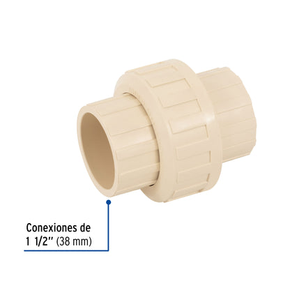 Tuerca unión lisa de CPVC 1-1/2', Foset CPVC-975 48951 MM00