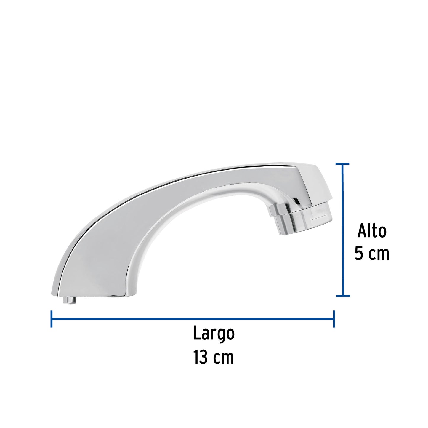 Cuello nariz corta para mezcladora de lavabo, cromo, Basic CR-MP-048 49379 MM00