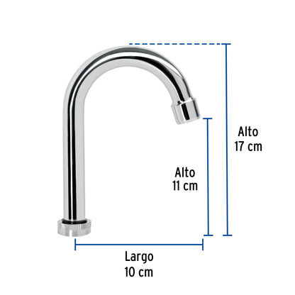 Cuello tipo bar para mezcladora de lavabo, cromo, Basic CRB-060 49285 MM00