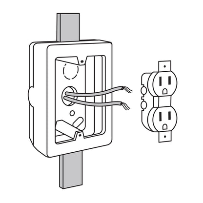 Caja de contactos para canaleta 3' x 5', blanca, Volteck CRU-3X5 40141 MM00