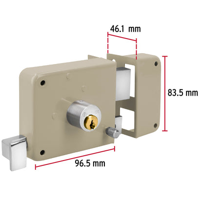 Cerradura sobreponer der instala-fácil, tradicional, blíster CS-75DB 43585 MM1