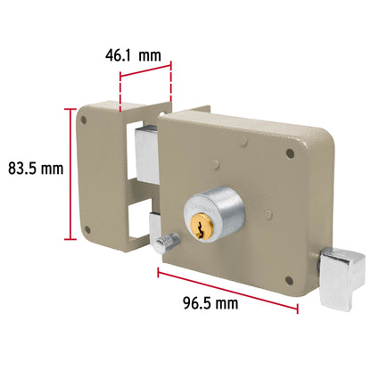 Cerradura sobreponer izq instala-fácil, tradicional, blíster CS-75IB 43584 MM1