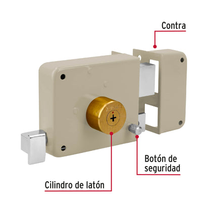 Cerradura sobreponer der instala-fácil, llave tetra, blíster CS-85DB 43587 MM1