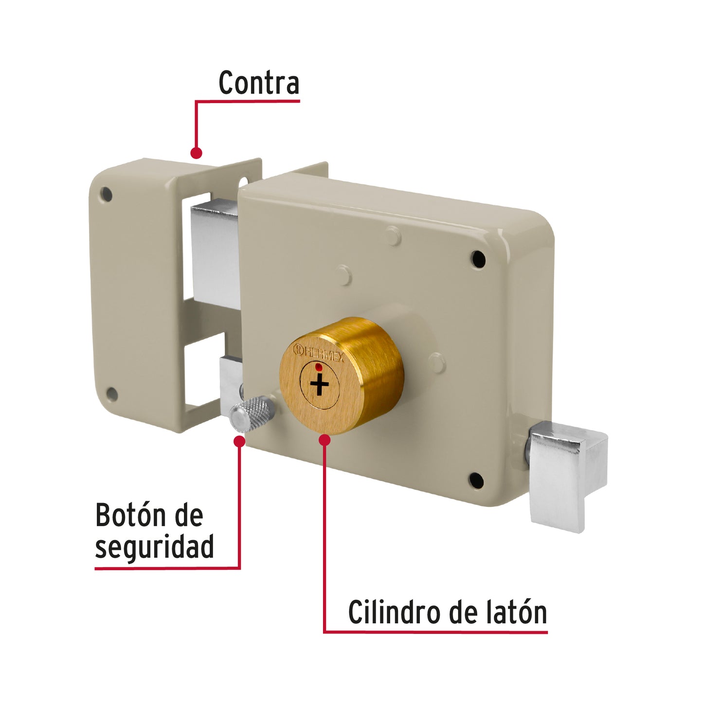 Cerradura sobreponer izq instala-fácil, llave tetra, blíster CS-85IB 43586 MM1