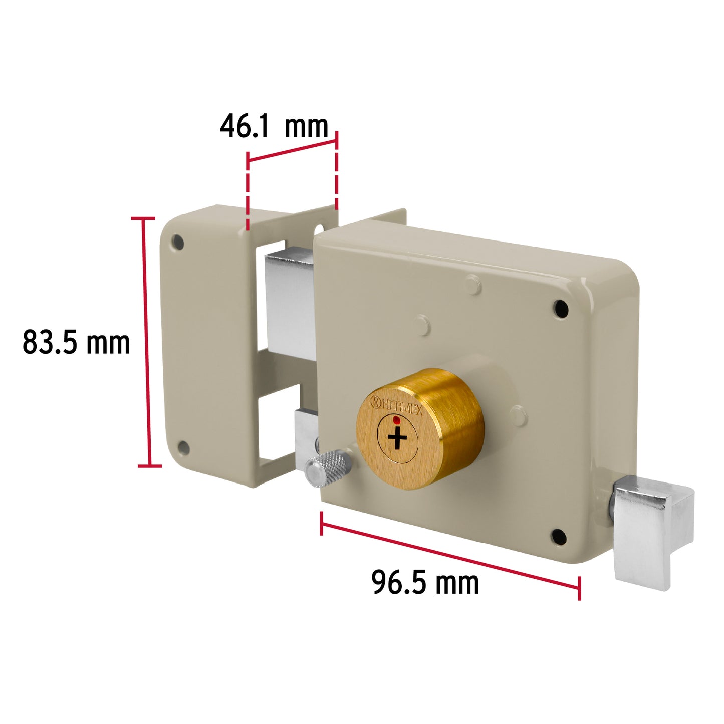 Cerradura sobreponer izq instala-fácil, llave tetra, blíster CS-85IB 43586 MM1