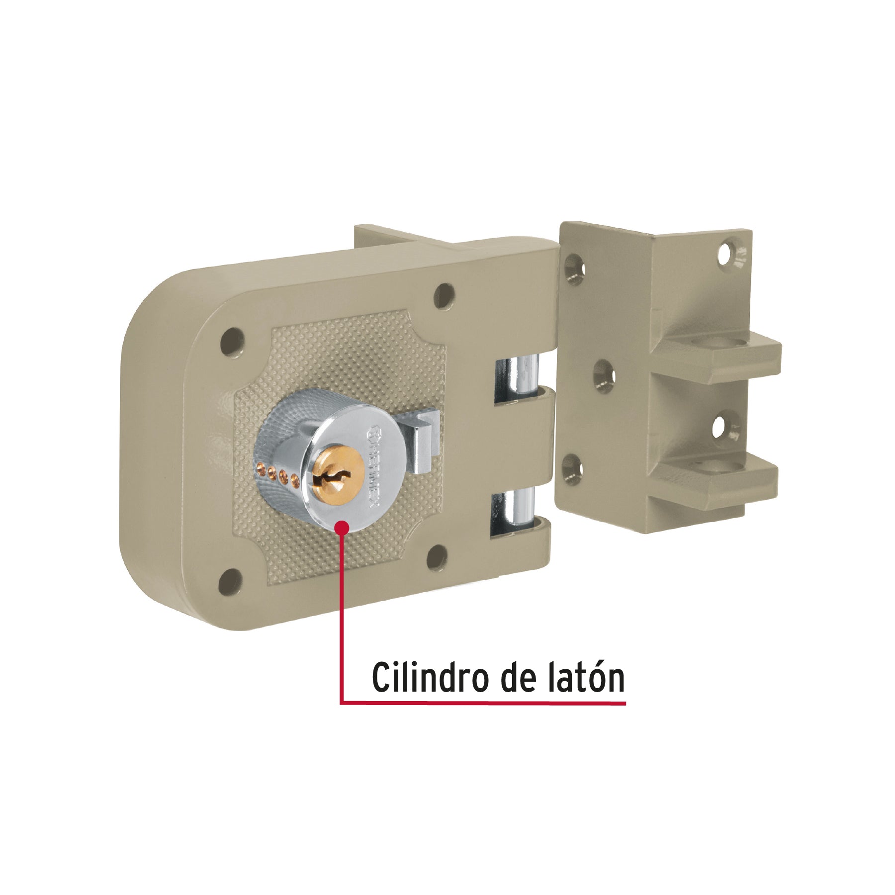 Cerradura sobreponer, puerta corrediza, instala-fácil, der. CS-95D 43490 MM0