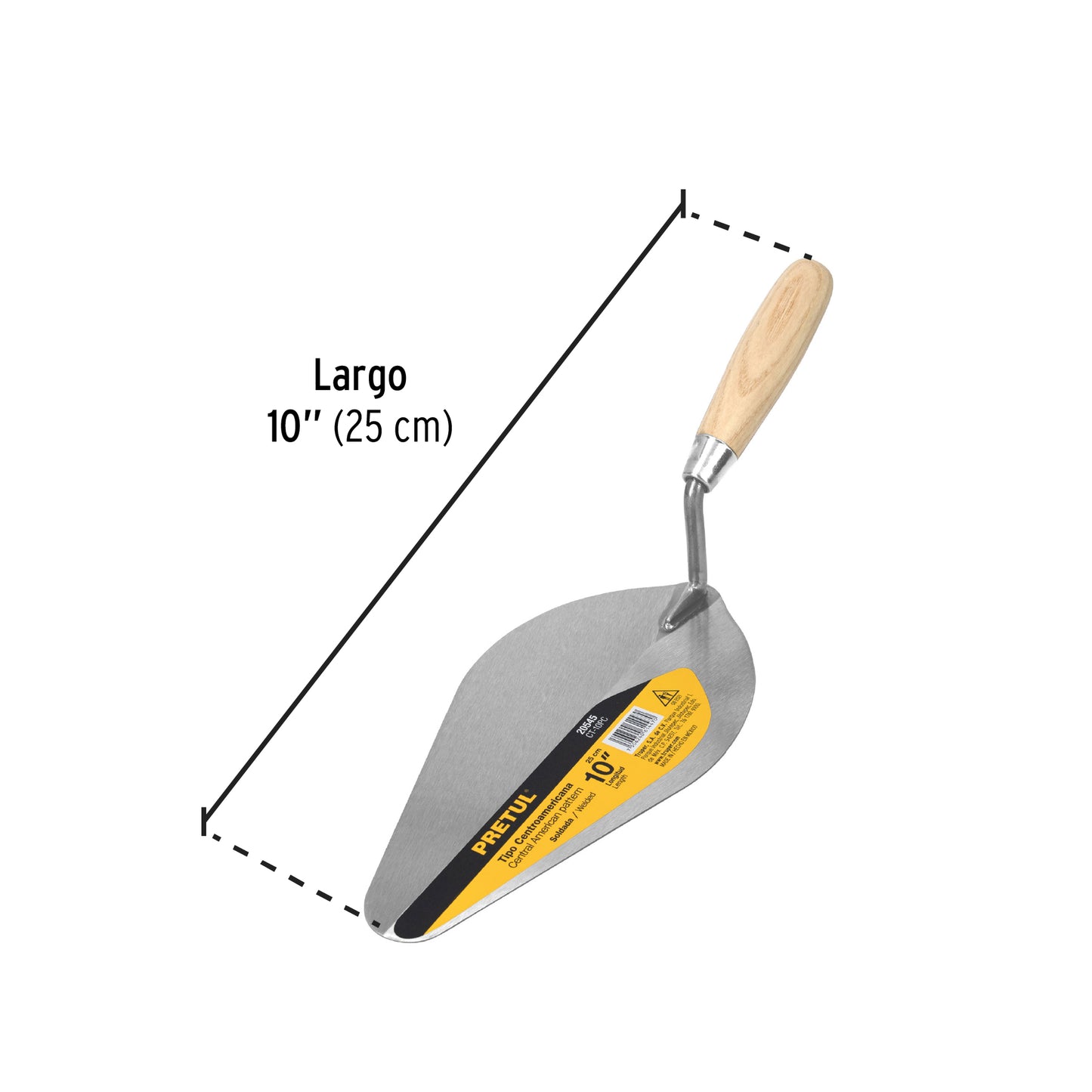 Cuchara para albañil 10' tipo centroamericana, Pretul CT-10PC 20545 MM0