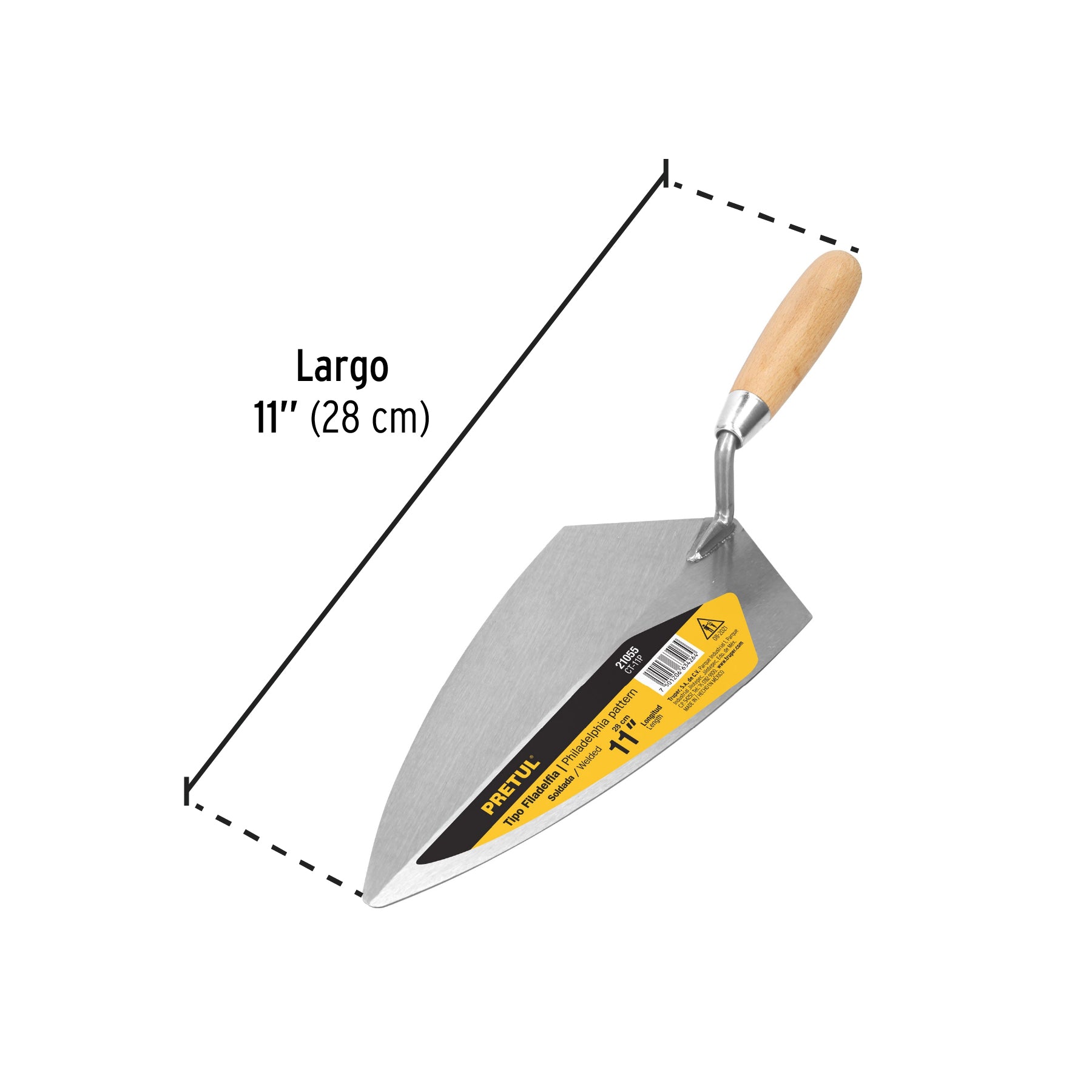 Cuchara para albañil 11' tipo Filadelfia, Pretul CT-11P 21055 MM0