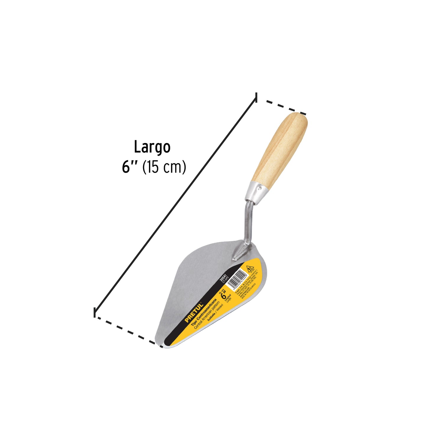 Cuchara para albañil 6' tipo centroamericana, Pretul CT-6PC 20541 MM0