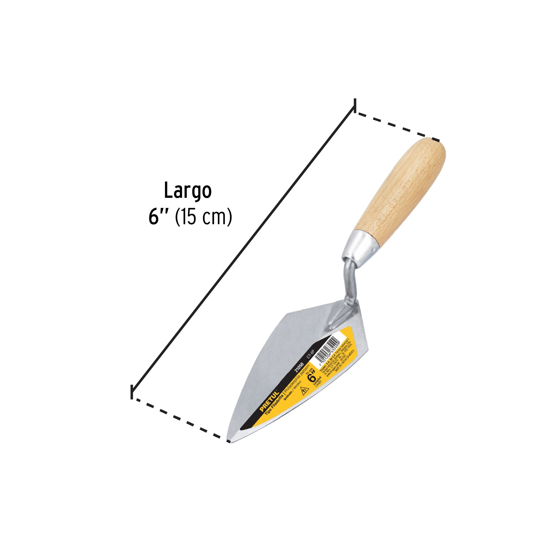 Cuchara para albañil 6' tipo Filadelfia, Pretul CT-6P 21050 MM0