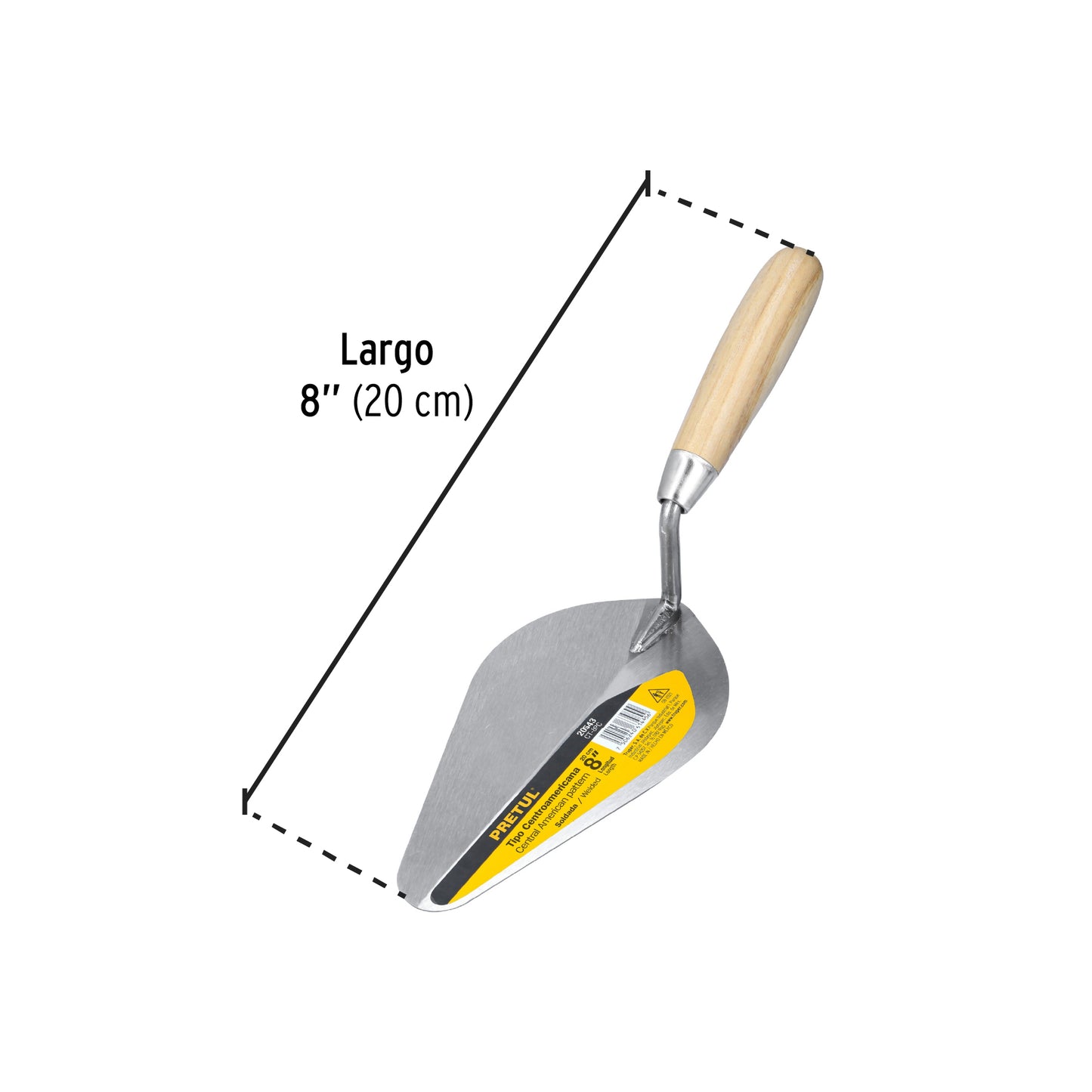 Cuchara para albañil 8' tipo centroamericana, Pretul CT-8PC 20543 MM0