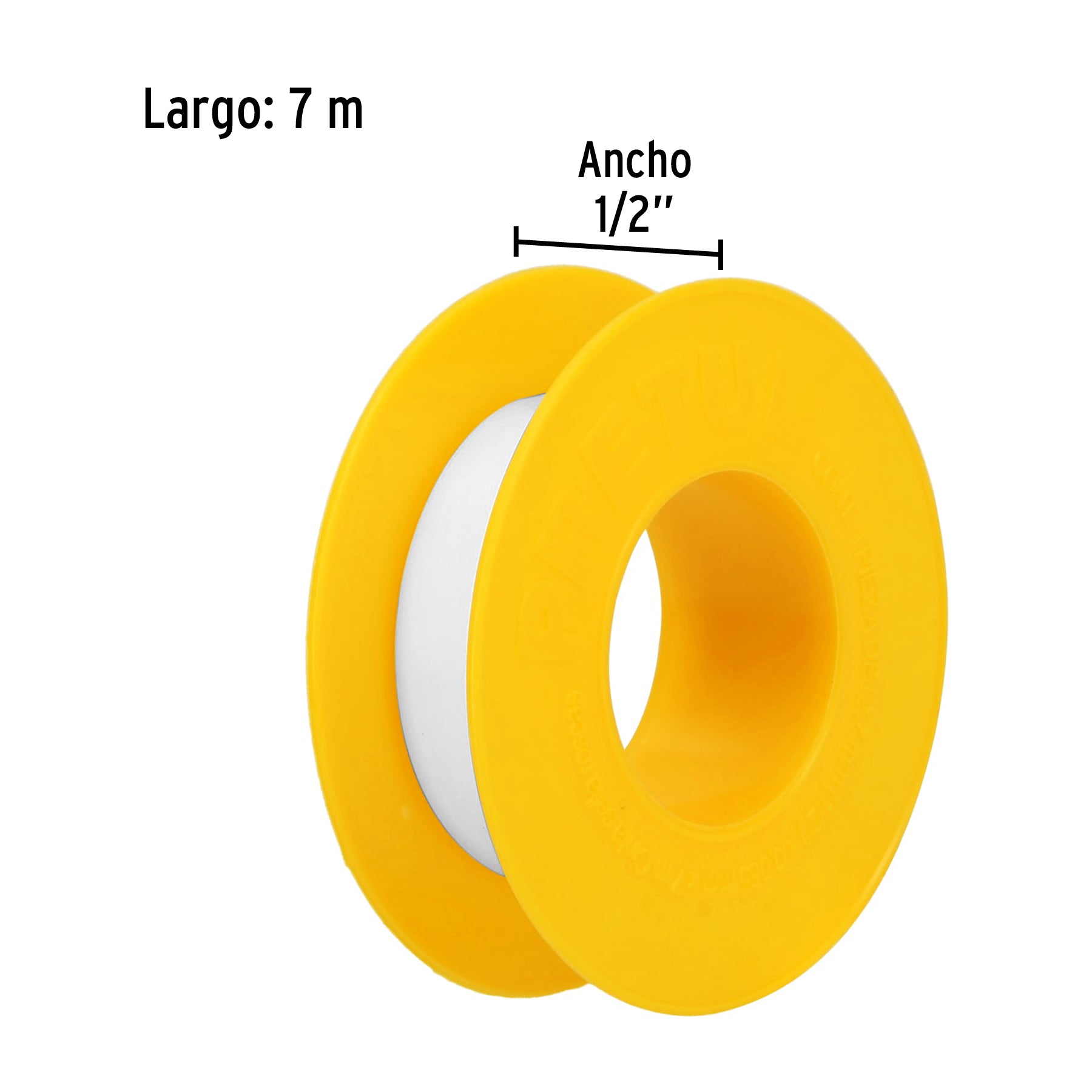 Cinta sella roscas 1/2' X 7 m de largo, Pretul CTF-1/2P 27010 MM00