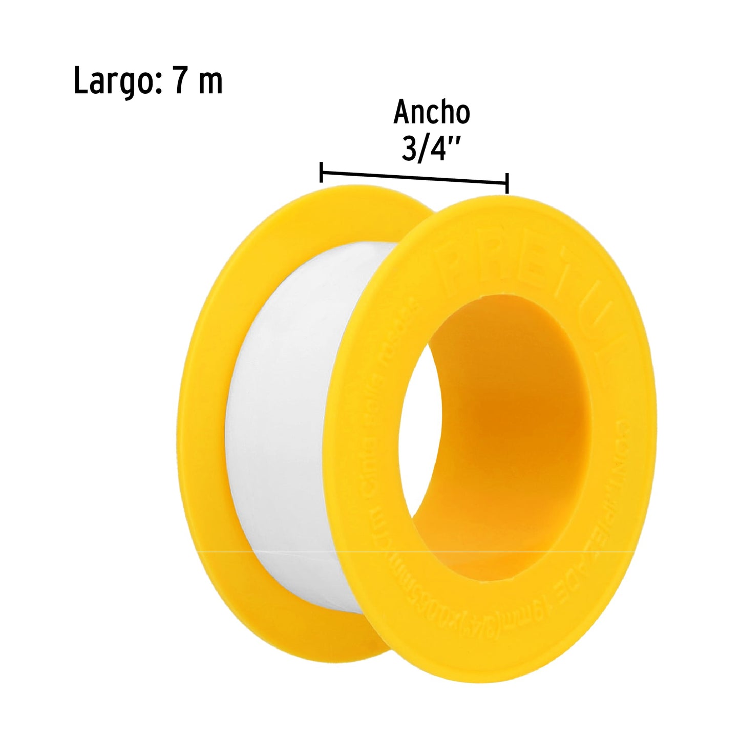 Cinta sella roscas 3/4' X 7 m de largo, Pretul CTF-3/4P 27011 MM00