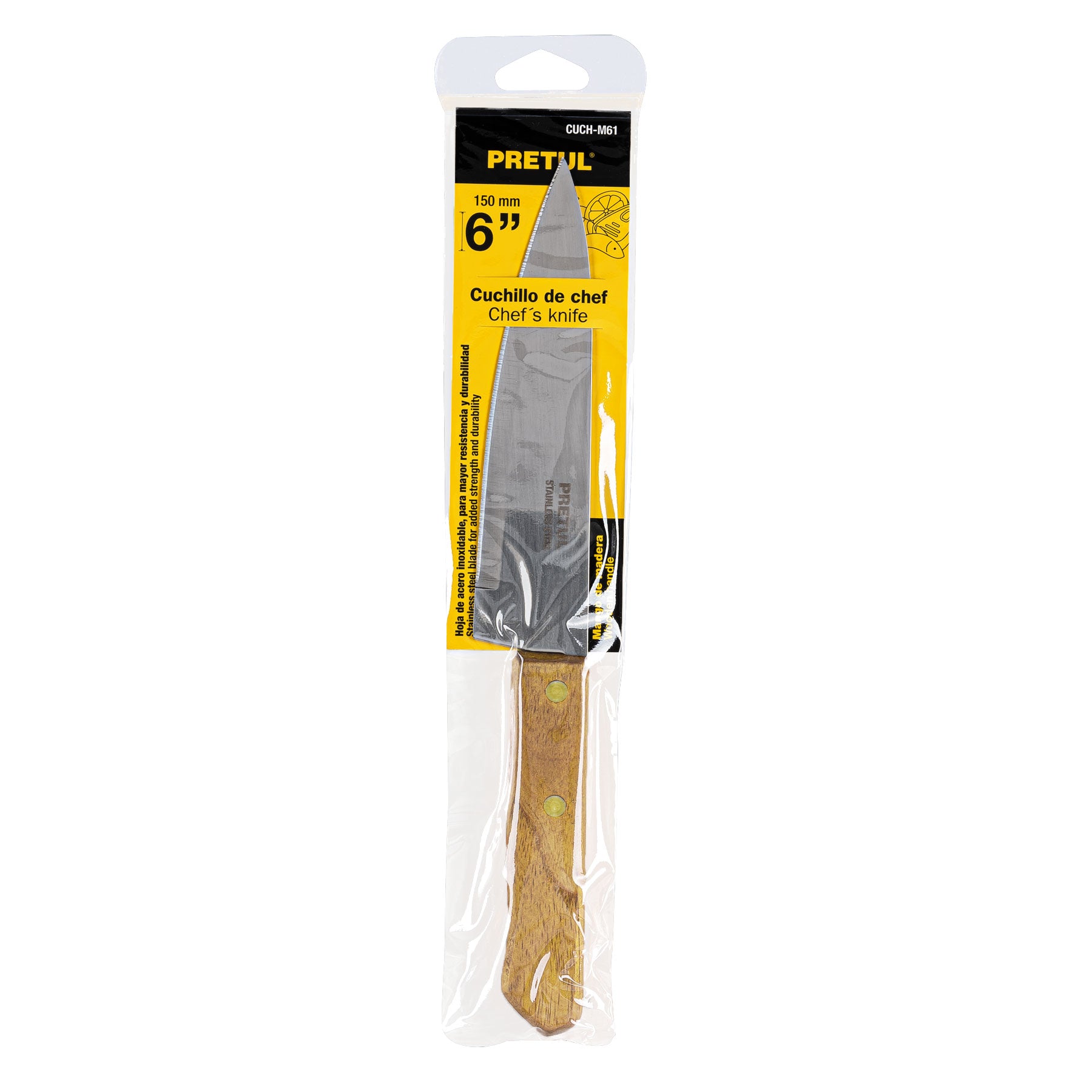 Cuchillo de chef 6' mango de madera, Pretul CUCH-M61 23080 MM00