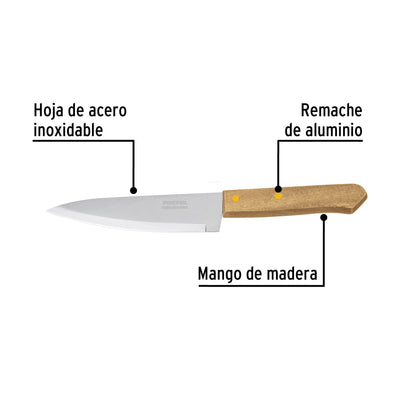 Cuchillo de chef 6' mango de madera, Pretul CUCH-M61 23080 MM00