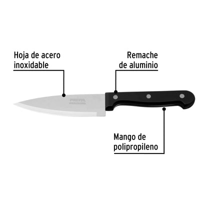 Cuchillo de chef 5' mango de polipropileno, Pretul CUCH-P51 23088 MM00