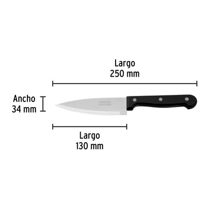 Cuchillo de chef 5' mango de polipropileno, Pretul CUCH-P51 23088 MM00