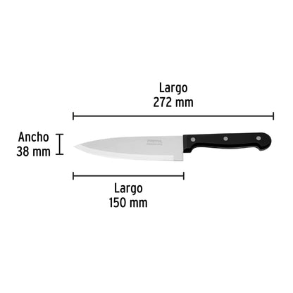 Cuchillo de chef 6' mango de polipropileno, Pretul CUCH-P61 23089 MM00