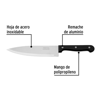 Cuchillo de chef 7' mango de polipropileno, Pretul CUCH-P71 23090 MM00