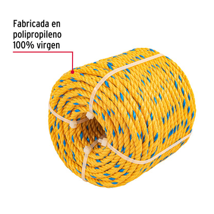 Metro de cuerda amarilla de 6 mm en rollo de 46 m, Fiero CUE-061M 40093 MM0