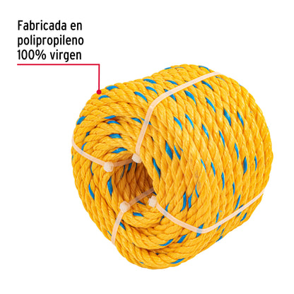 Metro de cuerda amarilla de 11 mm en rollo de 18 m, Fiero CUE-111M 40096 MM0