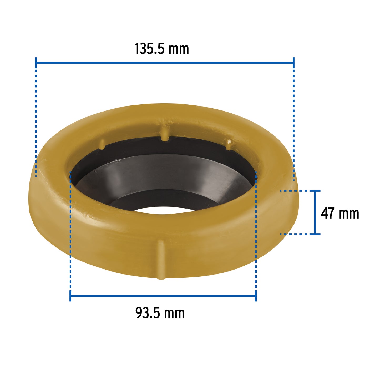 Cuello de cera con guía para WC, 170 g, Foset CUG-WC 49358 MM1