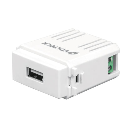 Módulo puerto USB, línea Italiana, color blanco, Volteck CUSB-IB 48109 MM00