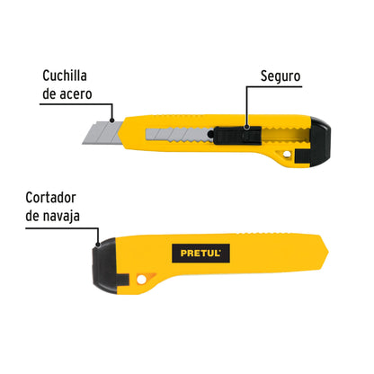 Cutter 18 mm plástico, Pretul CUT-6PB 22405 MM00