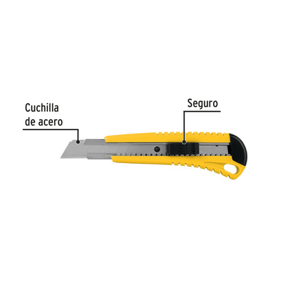 Cutter 18 mm plástico con alma metálica, Pretul CUT-6P 22396 MM00