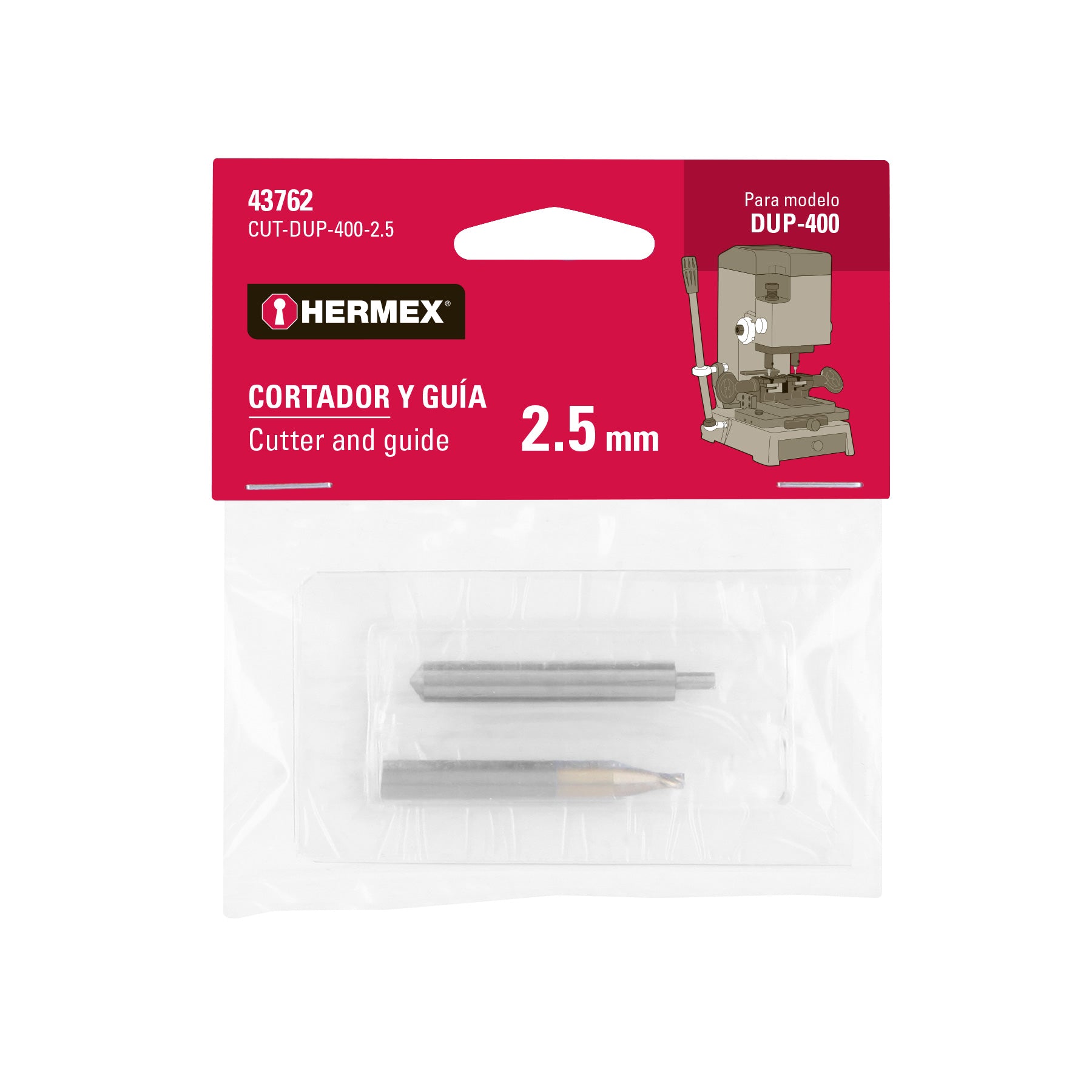 Cortador y guia para DUP-400 2.5 mm, Hermex CUT-DUP-400-2.5 43762 MM00