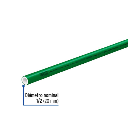 Tubo de 1/2' de PPR hidráulico de 4 m, Foset CV-001 49897 MM0