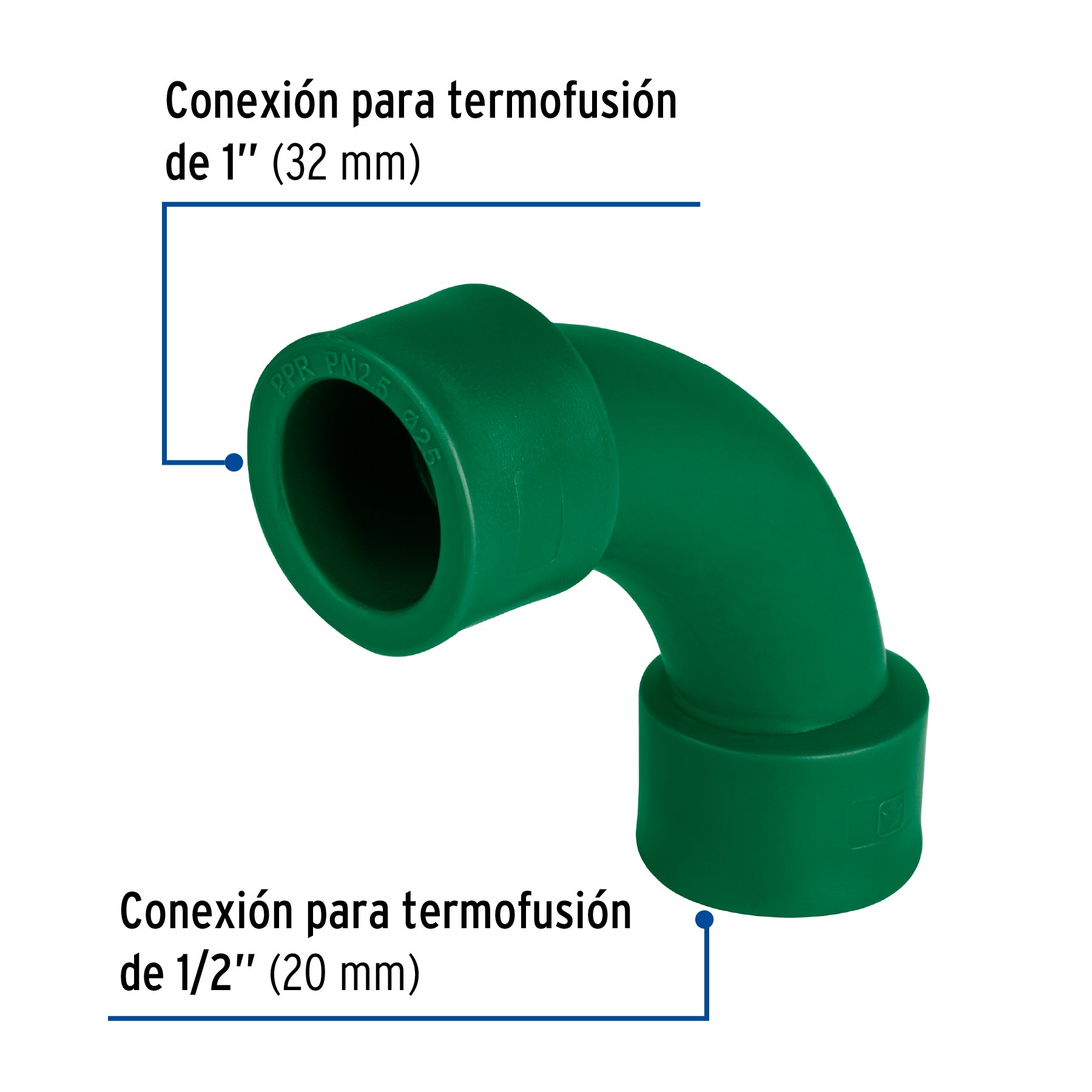 Curva 90° de PPR 1' x 1/2', Foset Termoflow CV-402 45262 MM00