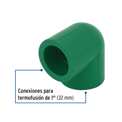 Codo 90° PPR,  1', Foset CV-563 49851 MM00