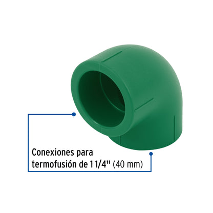 Codo 90° PPR,  1-1/4', Foset CV-564 45459 MM00