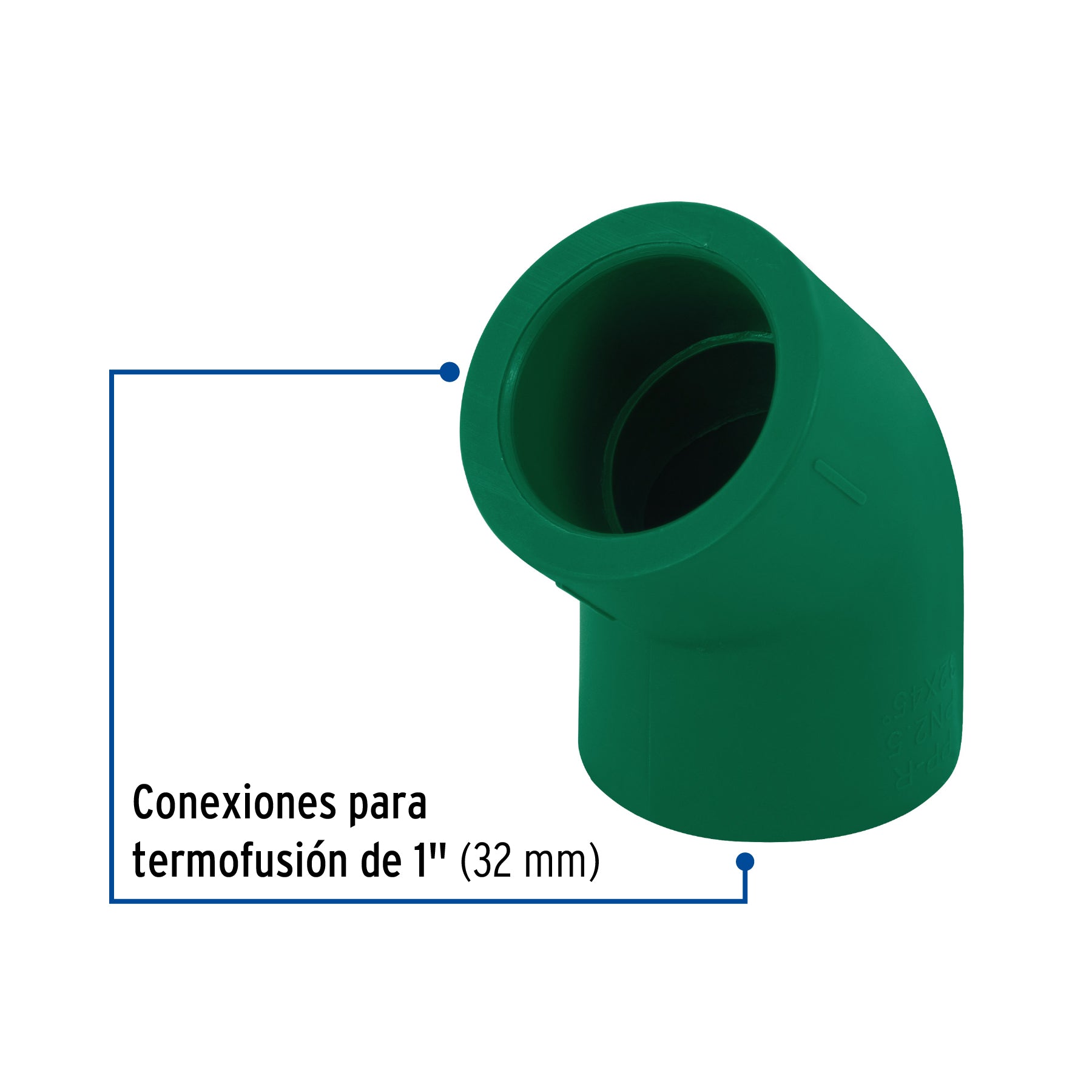 Codo 45° PPR,  1', Foset CV-863 49869 MM00