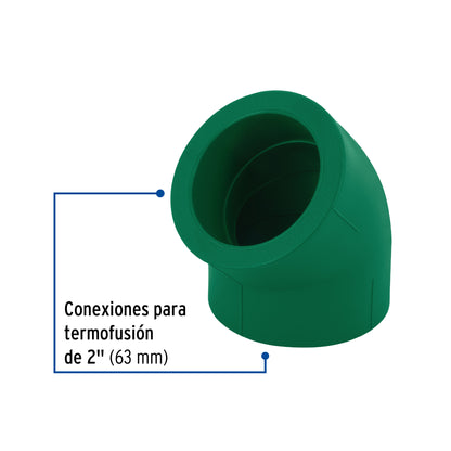 Codo 45° PPR,  2', Foset CV-866 45464 MM00