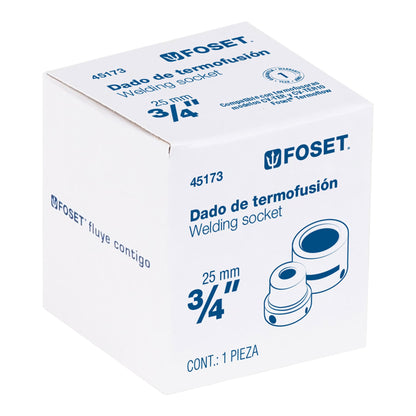 Dado para termofusora de 3/4' (25 mm), Foset CV-D2 45173 MM00