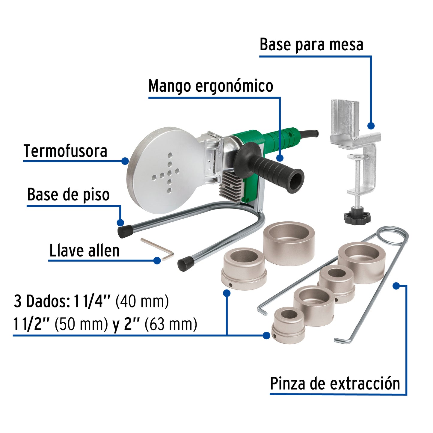 Termofusora de 1000 W para PPR, Foset CV-TER10 43011 MM0