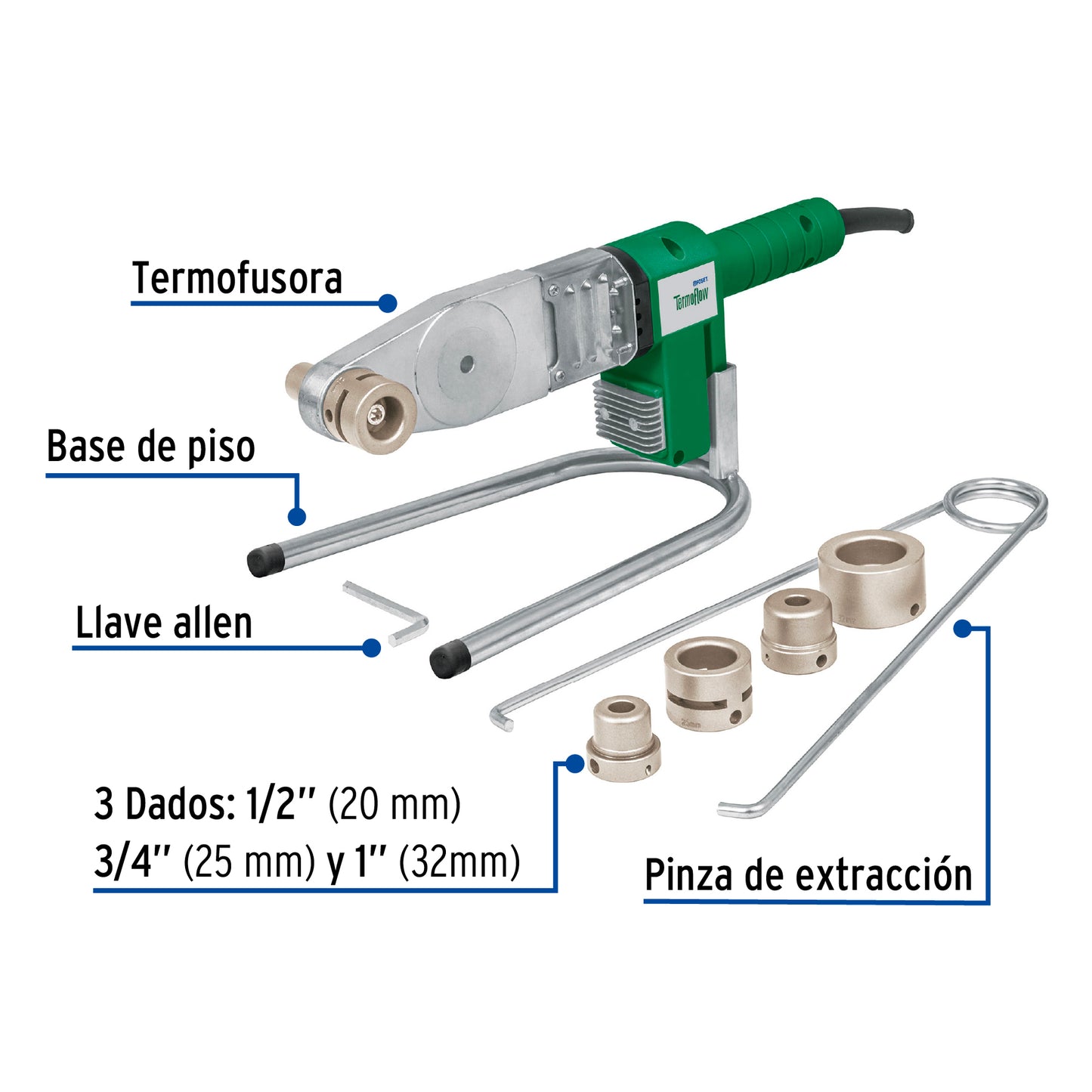 Termofusora de 600 W para PPR, Foset CV-TER 45171 MM0