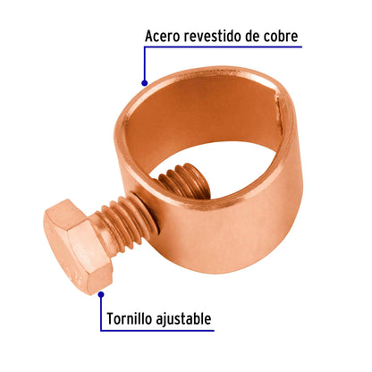 Conector para varilla a tierra, Volteck CVT 46125 MM1