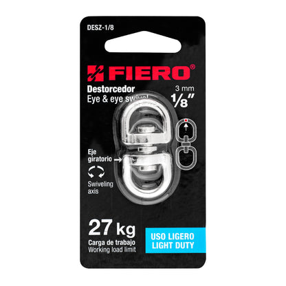 Destorcedor metálico de 1/8', Fiero DESZ-1/8 44097 MM00